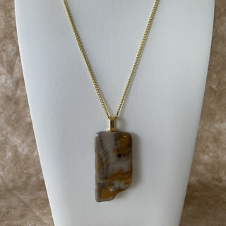 petrified wood necklace, 20" RSV