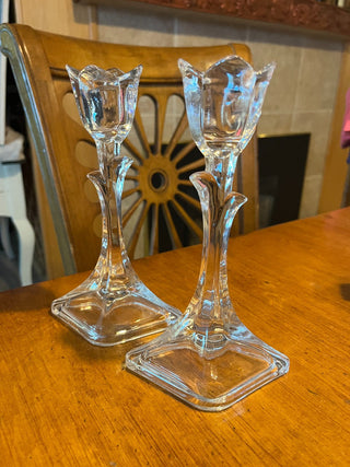Crystal Tulip Candle Sticks (Set Of 2) RSV
