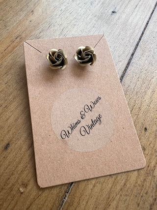 Brass gold Rose earrings MTS|92070