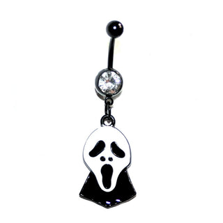 Black ghostface Belly Ring|53714