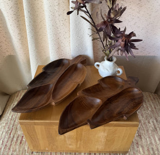 Vintage Monkey Pod Leaf Bowl (Philippines) (LZD - RSV)|108301