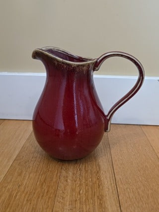 RF Red/Cream Rustic Ceramic Pitcher