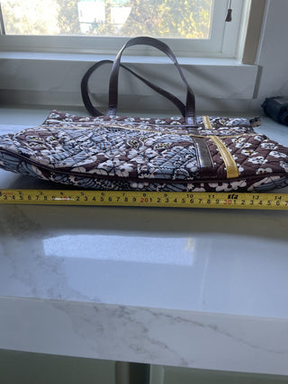 Large Brownw Flowers VERA BRADLEY Bag|96696