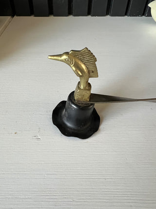 Vintage brass swordfish candle snuffer RSV|119175