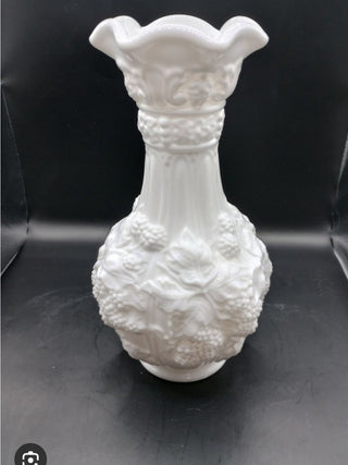 Imperial Glass "Loganberry" Milk Glass Vase RSV