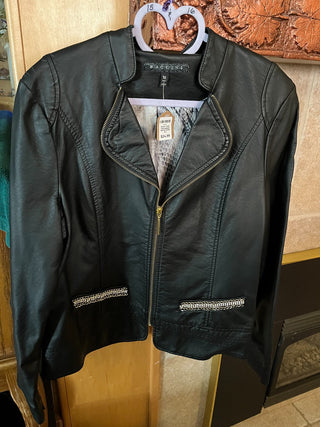 Baccini Lined Gold Buttery Feeling Jeweled Jacket (XL)   RSV|125553