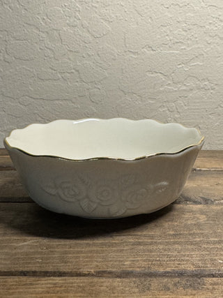Vtg Lenox Rose Blossom Gold Edge Bowl RCD