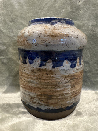 blue & gray ceramic vase MTS