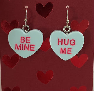 Valentine earrings, blue RSV