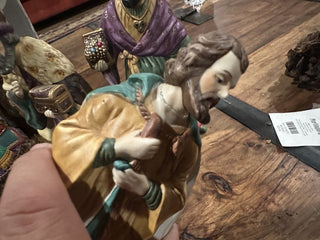 Vintage Italian Nativity Set with Stable 1970's 11" X 17" #63 VV MTS|130543