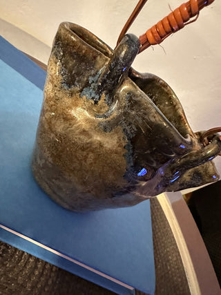 Vase Basket Clay Green MTS|128336