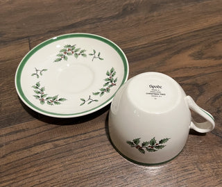 Vintage Spode Christmas Tree Tea Cup & Saucer RCD|126423