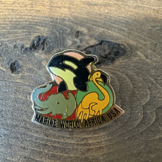 Vtg Marine World Africa USA Lapel Pin MTS