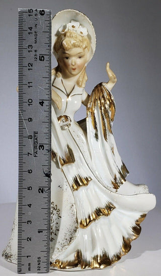 Vintage 1950's Lefton Glamour Girl 6" Victorian Figurine #62 VV MTS|117597
