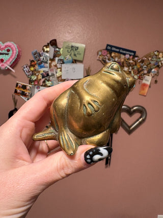 Vintage Small Brass Frog MTS|104697