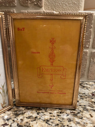 Vintage Tri-Fold Gold Frame, 5" x 7"   MTS|141844