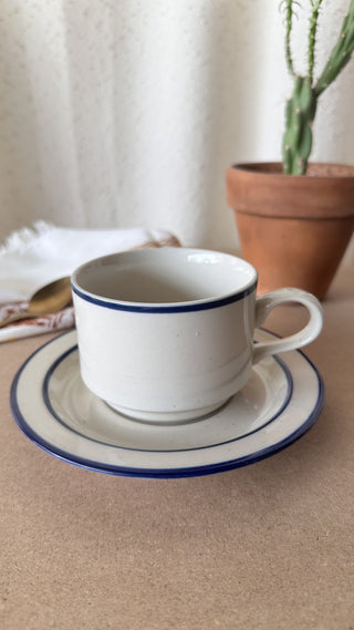 Stoneware Japan Cup/Saucer Pair (LZD - RSV)|63989