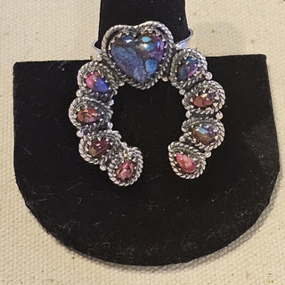 Sterling turquoise dahlia naja ring sz 9
