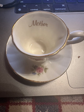 Mothers day Floral Teacup Coffee Cup Saucer mini Set#62 VV MTS