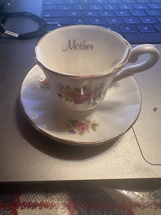 Mothers day Floral Teacup Coffee Cup Saucer mini Set#62 VV MTS