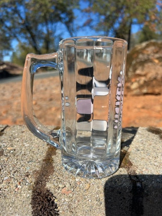 Vintage Disney Mickey Mouse Glass Beer Mug USA