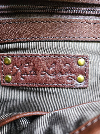 Kate Landry Brown Leather Tote Shoulder Bag|84580