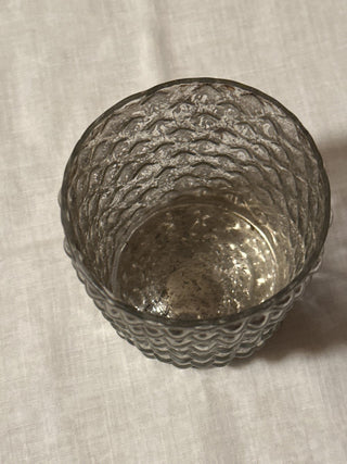 Mercury glass candle holder - knobby design. #SM. RSV|70269
