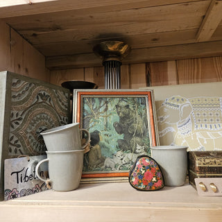 Green Carved "Ashanti" Wooden Tea Box (BRI) - MTS|79579