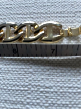Vintage goldtone chunky bracelet 7.5”
