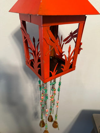 Suncatcher Lantern RED Jade Coral Bells  MTS|134119