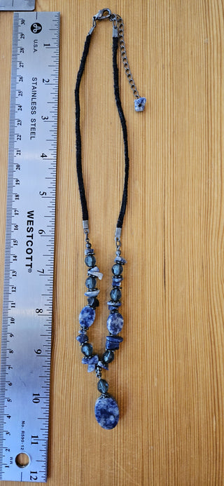 Black stone necklace, RSV|102929