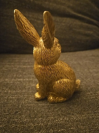 RM826-Small Resin Gold Bunny