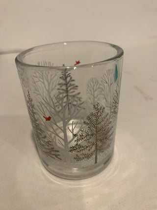 Clear glass winter scene 2” votive MTS|131553