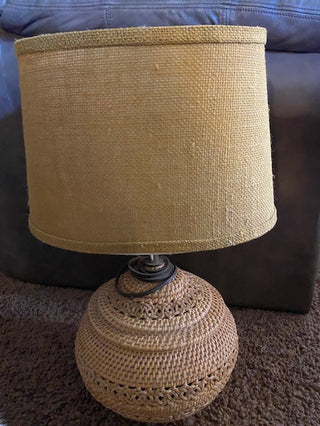 Vintage wicker based table lap.
