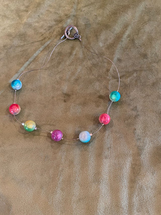 Multi Colored Glowing Beaded Necklace/Choker|49880