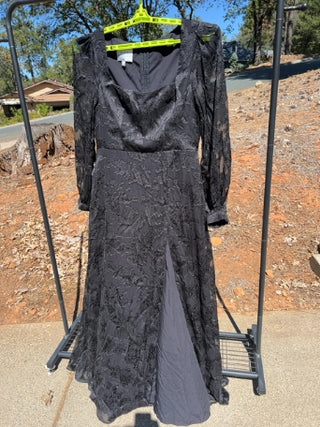 NWT Azazie Atelier Cerise Black Maxi Dress Size 14