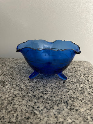 Cobalt Blue 3-Footed Bowl   MTS|104131