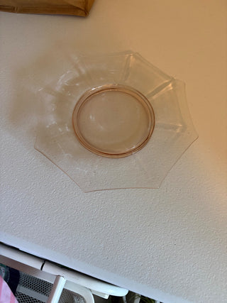 vintage pink cambridge decagon 8 inch plate rsv|157906