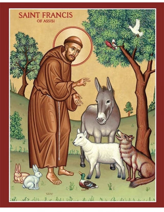 St. Francis of Assisi patron saint of Animals 8X10" Icon frame print #62 VV MTS|123299