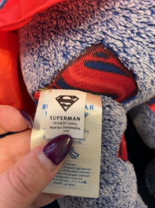 2016 BAB Man of Steel Superman Teddy Bear Plush 17" DC SUPERGIRL OUTFIT Retired