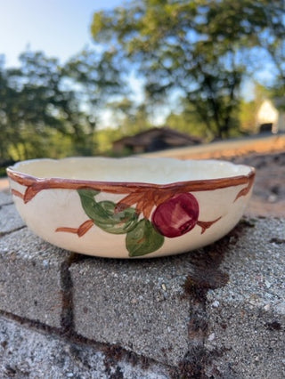 vintage Franciscan earthenware serving bowl in the popular "Apple" pattern