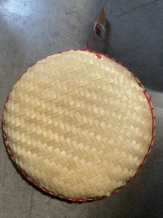 Woven Basket Tray Red Border RSV