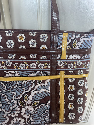 Large Brownw Flowers VERA BRADLEY Bag|96690