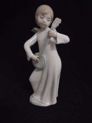 NAO by Lladro Angel playing a banjo rcd