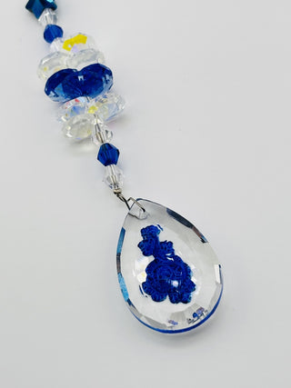 Handmade Royal Blue Rose Suncatcher|76342