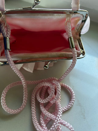 Vintage Light Pink Ruffled Evening Purse -RSV|118088