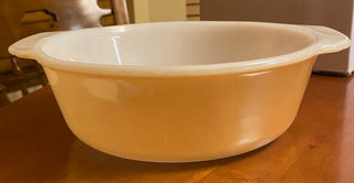 Vintage Fire-King Peach Luster Baking Dish