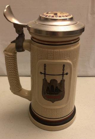 Avon Collectible 1986 Nautical Beer Stein building of American The Shipbuilder 1986 #47 VV MTS|109353
