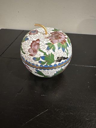 AJ - Vintage Cloisonne Apple Trinket Box MTS|64882