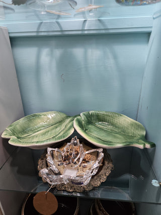 Italian Ceramic Bowl (banana leaf) SM CHIP RCD